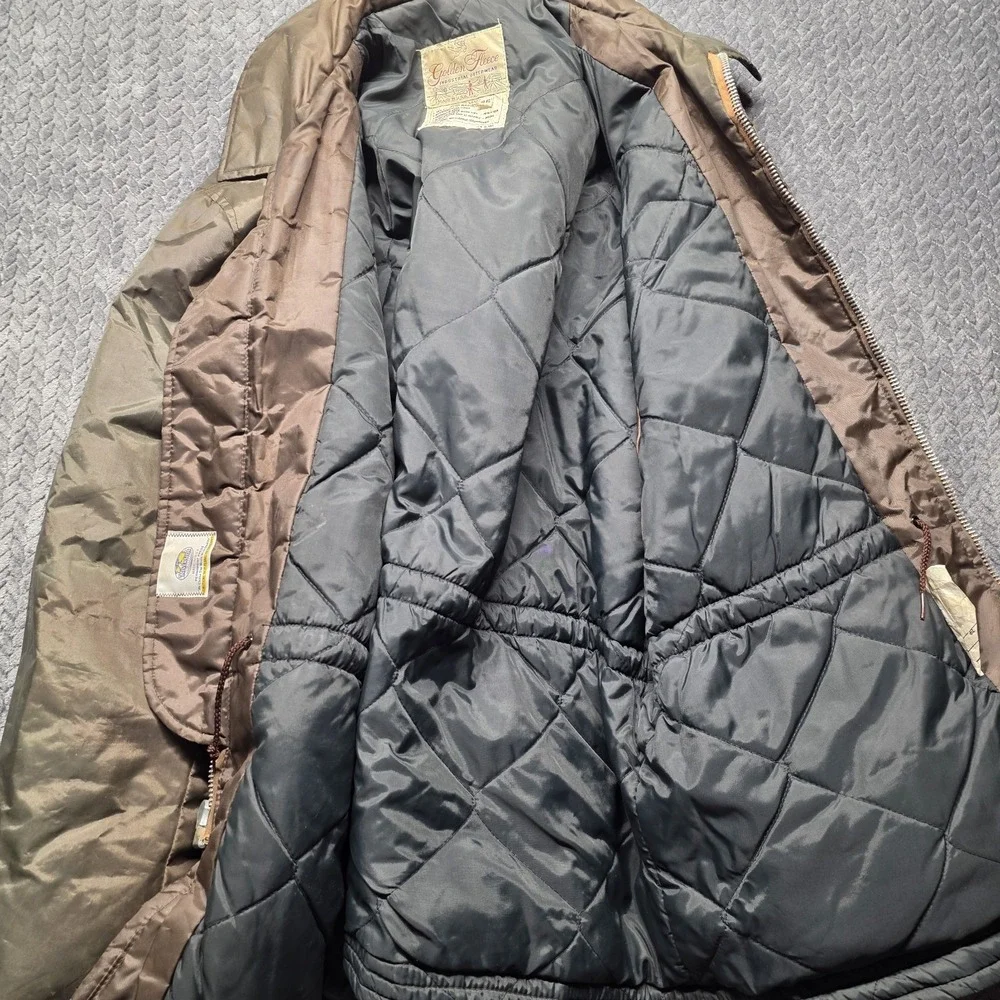 VTG Golden Fleece Industrial Outerwear‎ Jacket Men's 46 Green Quilted Lined USA